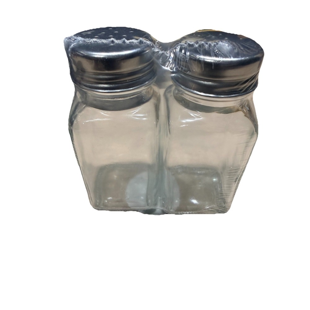 Anchor Hocking Glass Salt & Pepper Shakers 2 Piece Set Durable New